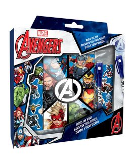 STATIONERY SET WITH DIARY AND MAGIC PEN AVENGERS