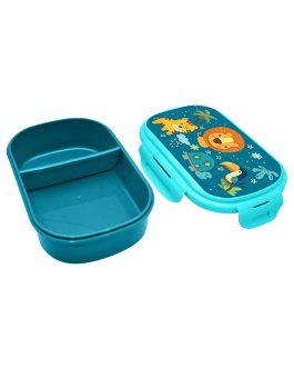 RECTANGULAR LUNCH BOX WITH CUTLERY JUNGLE