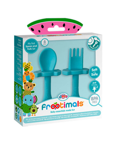 Frootimals Set cuchara y tenedor Melany Melephant - Packaging