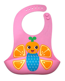 MEAL TIME- SILICONE BIB ORANGIEFLY FROOTIMALS