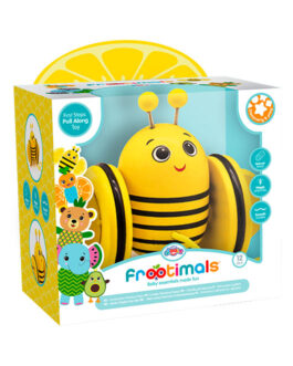 DISCOVERY & PLAY- WOODEN FIRSTS STEPS PULL ALONG TOY BIZZY LEMONBEE FROOTIMALS