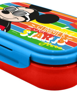 RECTANGULAR LUNCH BOX WITH CUTLERY MICKEY