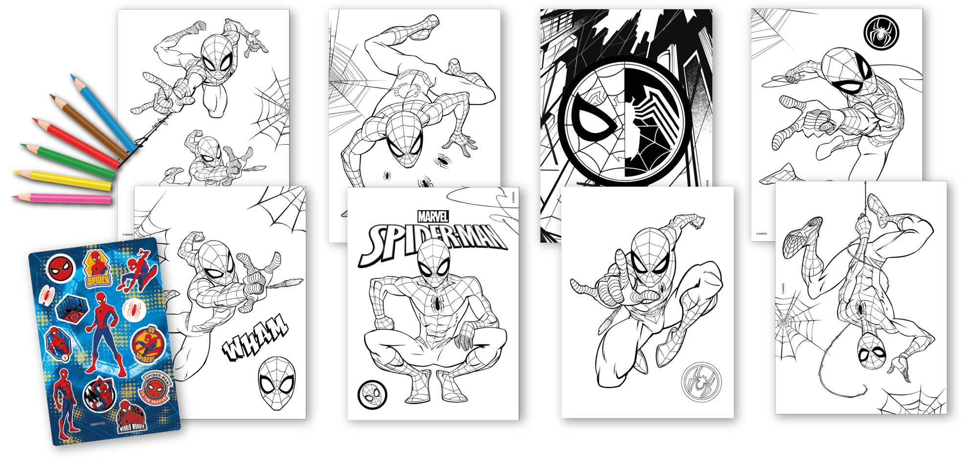 COLOURING SET WITH STICKERS SPIDERMAN ??? Kids Licensing