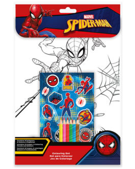 COLOURING SET WITH STICKERS SPIDERMAN