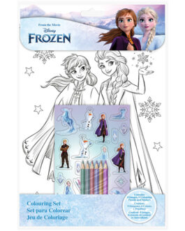 COLOURING SET WITH STICKERS FROZEN