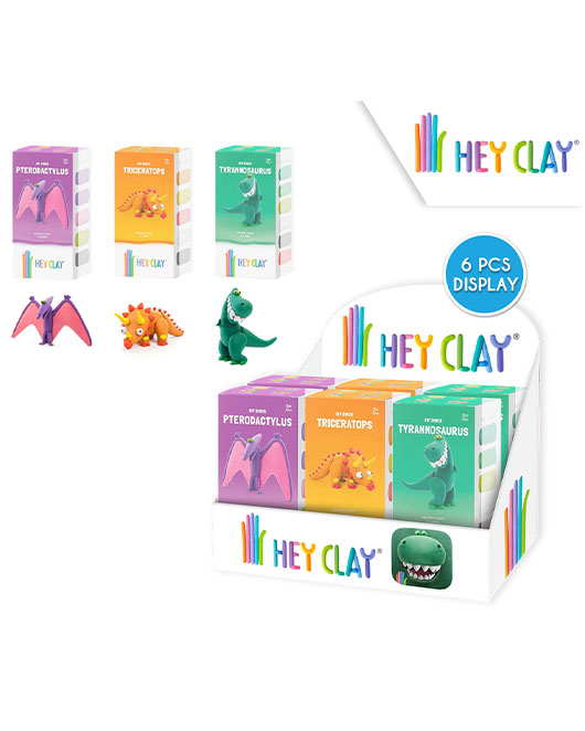 HEY CLAY DINOSAUR SERIES 5 POTS – Kids Licensing